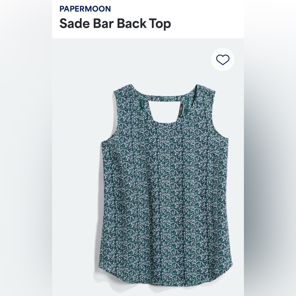 Papermoon Sade Bar Back Short Sleeve Top
